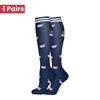 1 Pair Cute Cat Compression Socks Knee High 20-30 Mmhg Fit Medical Edema Diabetes Varicose Veins Running Sports Socks