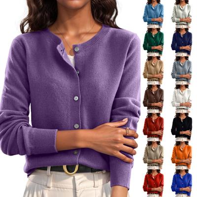 Einfarbiger, lässiger, langärmliger Strickpullover mit Kapuze für Damen mit Pullover und Basisschicht-Strickpullover