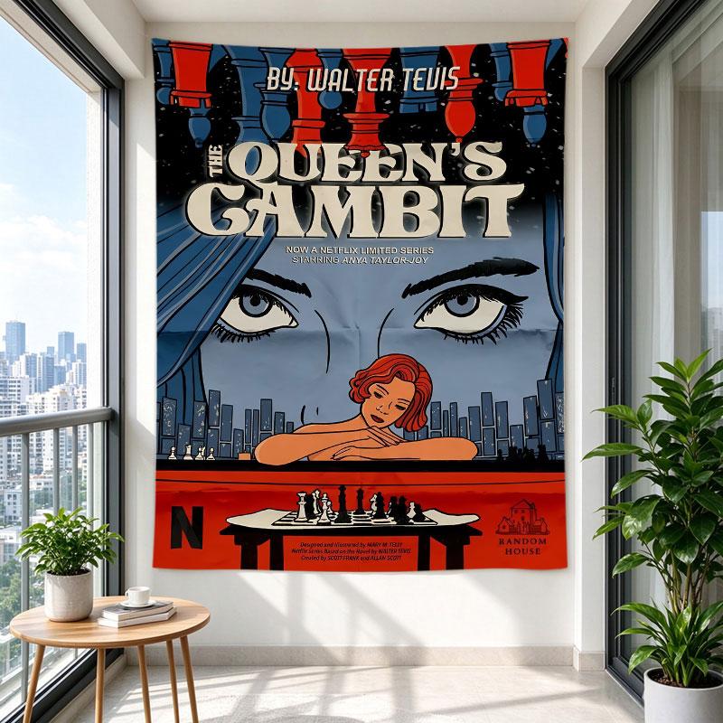 The Queens Gambit Book Cover Chess Netflix Series Art