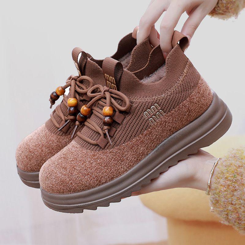 2025 Women s Fleece-Lined Winter Shoes - Thick Sole Non-Slip Comfortable Warm Snow Boots 39 верблюд 2980₽
