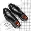 Amoy Pointed Leather Shoes Men'S Casual Shoes Korean Version Men'S Shoes Lace-Up British Trendy Shoes A Piece 25850-G