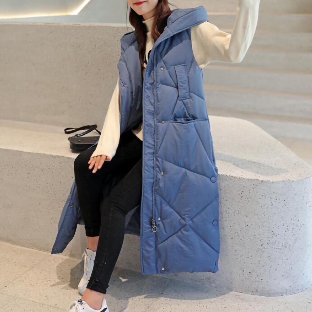 Winter Fashion Woman Lengthened And Thickened  Medium Length Down Cotton  Jacket