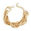 Street Hip Hop Trendy Splicing Simple Necklace Female Exaggerated Single-layer Geometric Aluminum Chain Necklace