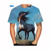 New Fashion Horse 3D Printied Mens and Women T Shirts Animal Horse Printied Casual Loose Short Sleeve Size XS-5XL