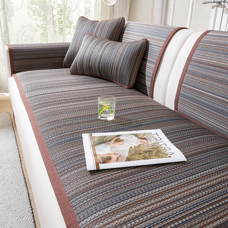 Rattan Mat Sofa Cushion Summer Sofa Mat Mat Summer Cushion Non-Slip Ice Silk Cushion  New Straight Cover
