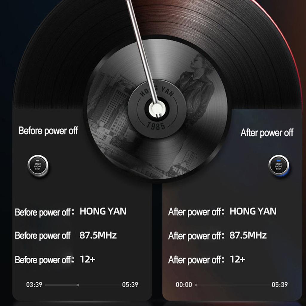 Car MP3 Player Bluetooth 5.0 FM Transmitter Handsfree Car Radio Modulator with Built-in Mic USB Quick Charge Adapter for Car