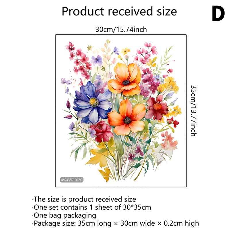 

Flower Toilet Seat Stickers Self-Adhesive Toilet Lid Decals Diy Removable Stickers For Bathroom Home Decor Ornaments