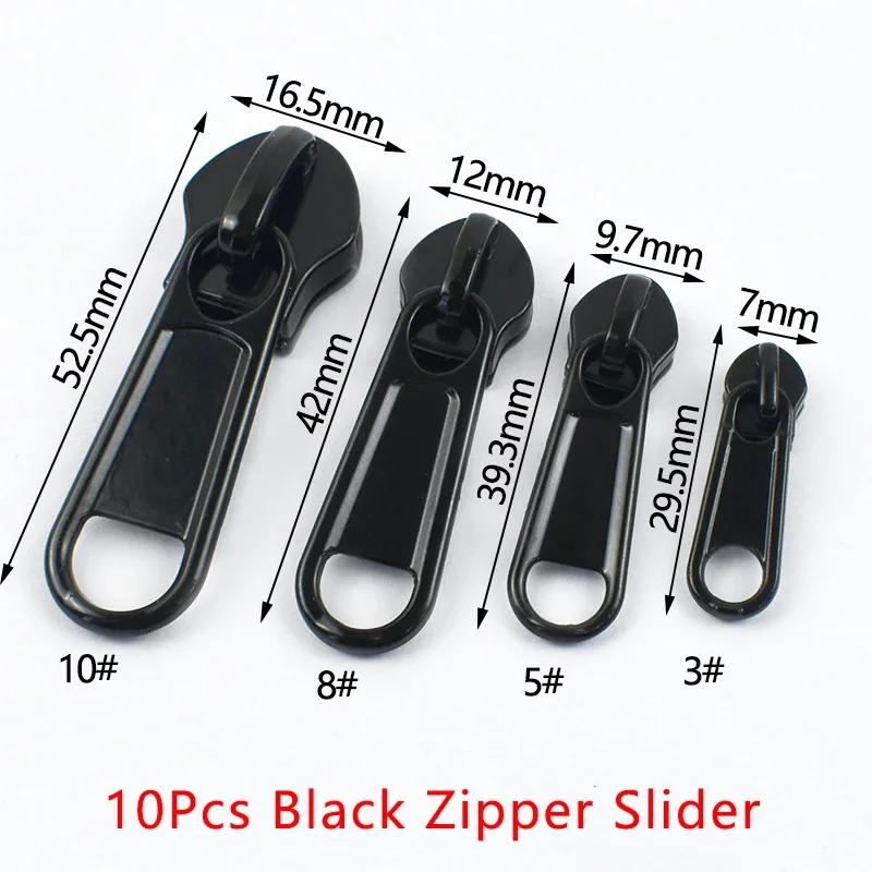 

Meetee 3# 5# 8# 10# 10М Чорні Нейлонові Рулонні Блискавки + 10 Шт. Пулерів для Блискавок Одяг Шиття Застібка-блискавка Слайдер Головка Блискавки Ремонт Аксесуари No10