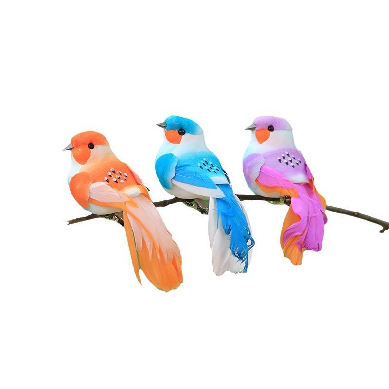 3D Fake Craft Birds Artificial Foam Feathers Birds Birthday Party Decorations Home Garden Wedding Decoration