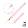 7/9/11/15/25mm Nail Brush Acrylic French Stripe Line 1Pcs Pink Black UV Gel Painting Pen Carved Nail Art Liner Brush For Manicur