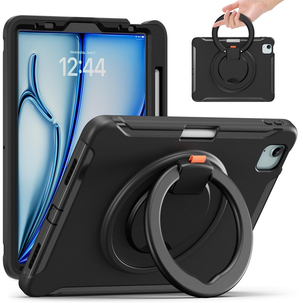 For iPad Air 11 (2025)/(2024)/Air (2022)/(2020)/Pro 11 (2022)/(2021)/(2020)/(2018) Case Kickstand Cover with Pen Slot