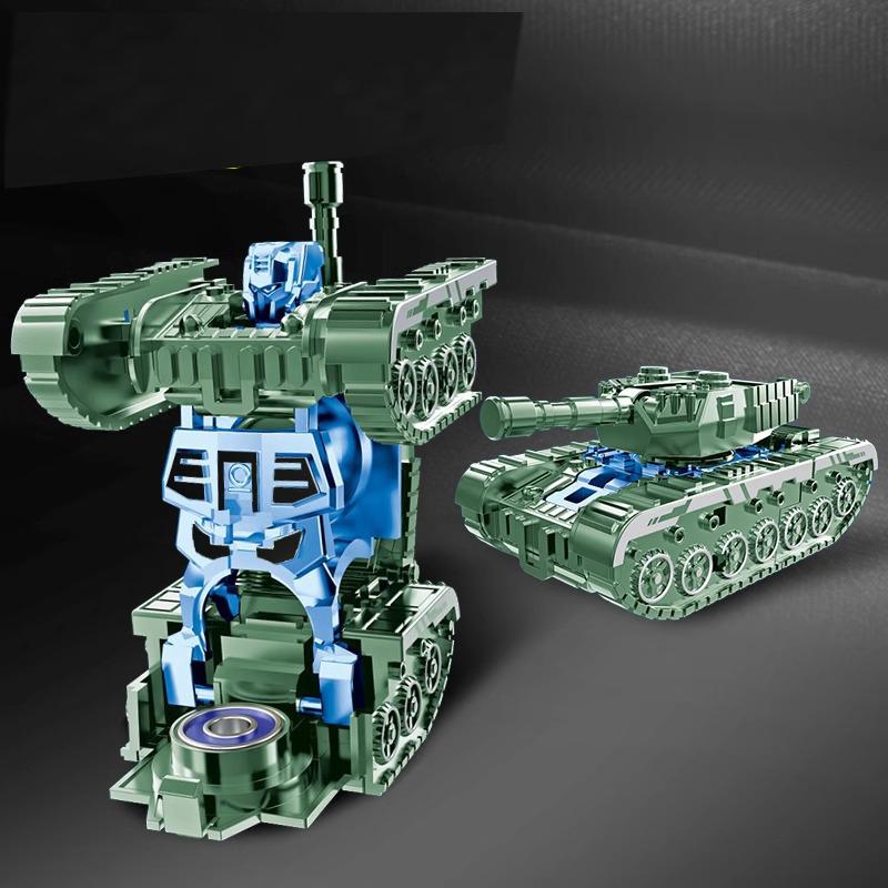Kinder Kreativ Rotierend Mech Simulation Panzer Transformation Roboter Fingerspitze Dekompression Spielzeug Modell Geschenk Junge