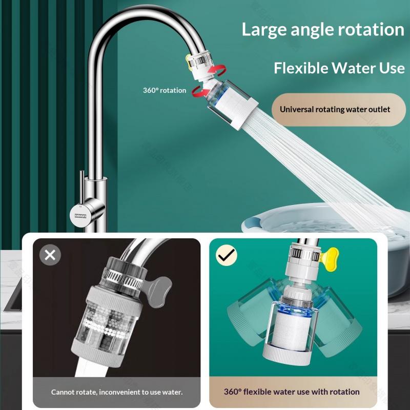 (2 of them) Faucet filter for home kitchen, anti-splash water gadget, extender, universal nozzle for dormitory tap water