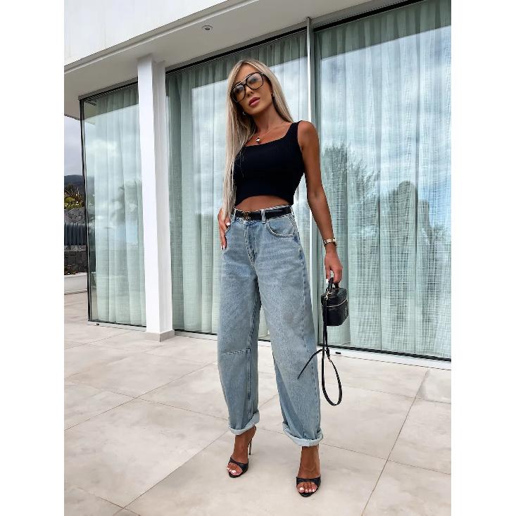 2026 Spring and Autumn Street Fashion Casual Loose Women s Jeans S