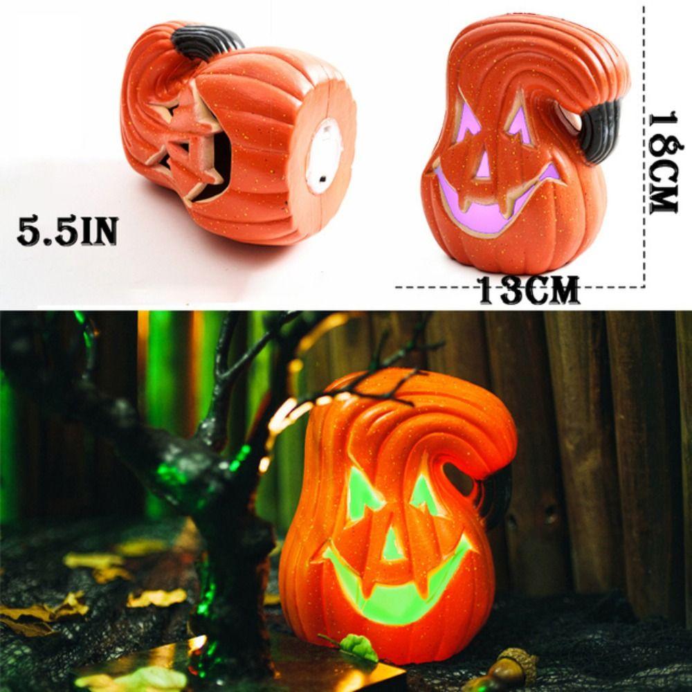 Plastic Pumpkin Led Lamp Reusable Pumpkin Floor Lamp Interesting Halloween Pumpkin Lantern  Party