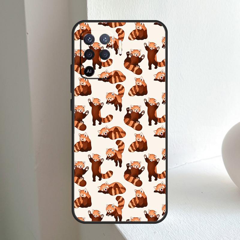 Red Panda Cute Animal For OPPO A80 A60 A40 A5 A6 Pro A15 A17 A57 A16 A76 A96 A18 A38 A58 A78 A98 A54 A74 A94 Case