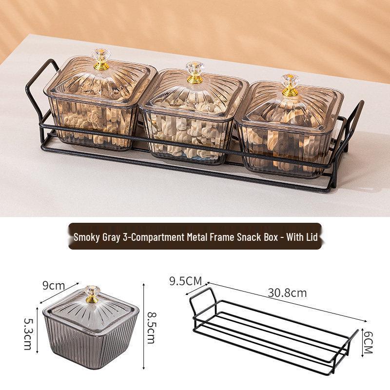 Creative Plastic Snack Compartment Plate for Living Room or Bar Use