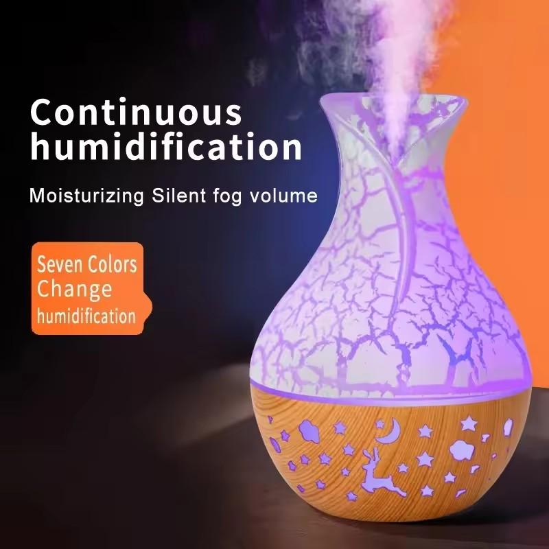 7 Farben Rissiger Luftbefeuchter Mechanisch Haushalt Einzelne Düse Kalt Aroma Diffusor Farblicht Schwer Ultraschall Luftbefeuchter