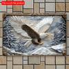 2d Flat 30*20cm, Eagle-Themed Square Wooden Sign, Versatile Decor for Home, Bar, Kitchen and More, Multipurpose Use, Decorative Wall Poster.