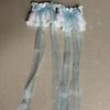 Bow Knot Lolita Arm Sleeve Elastic Ruffled Fake Sleeves Cuffs Ribbon Arm Cuffs  Anime Convention