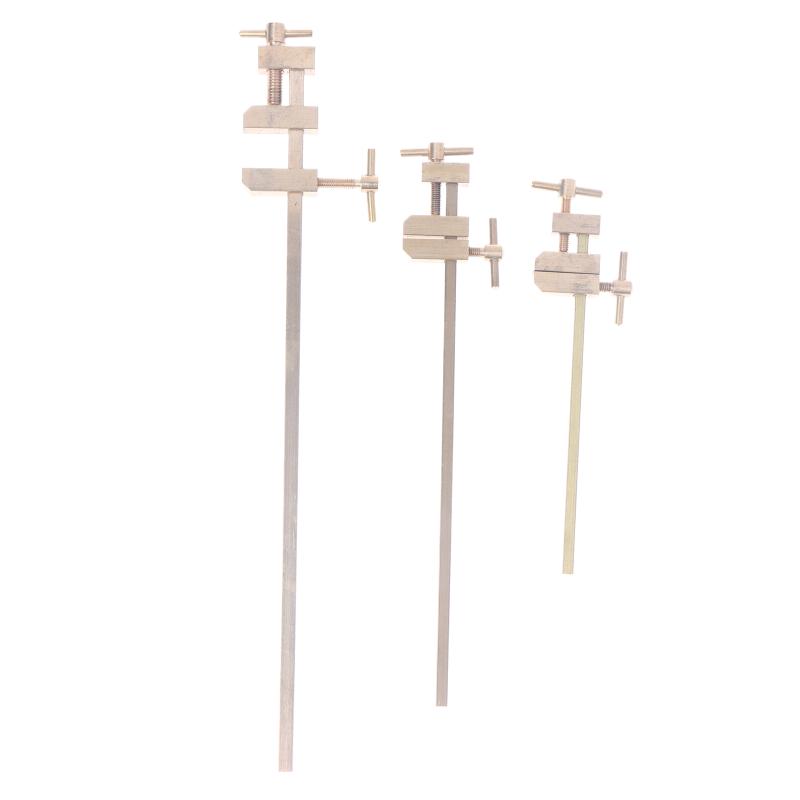 Woodworking Brass Japanese Wood Clamp F Clamp Adjustable Jaw DIY With Knurled Tightening Screws Carpentry Miniature Quick Clip