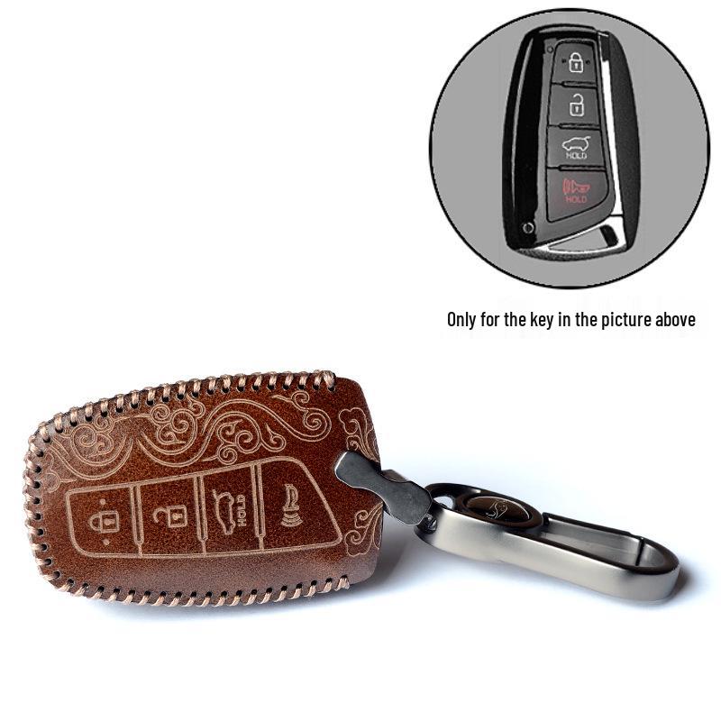 

Винтажный чехол для ключей из коровьей кожи для моделей Hyundai Santa Fe 2013/2015/2017 годов