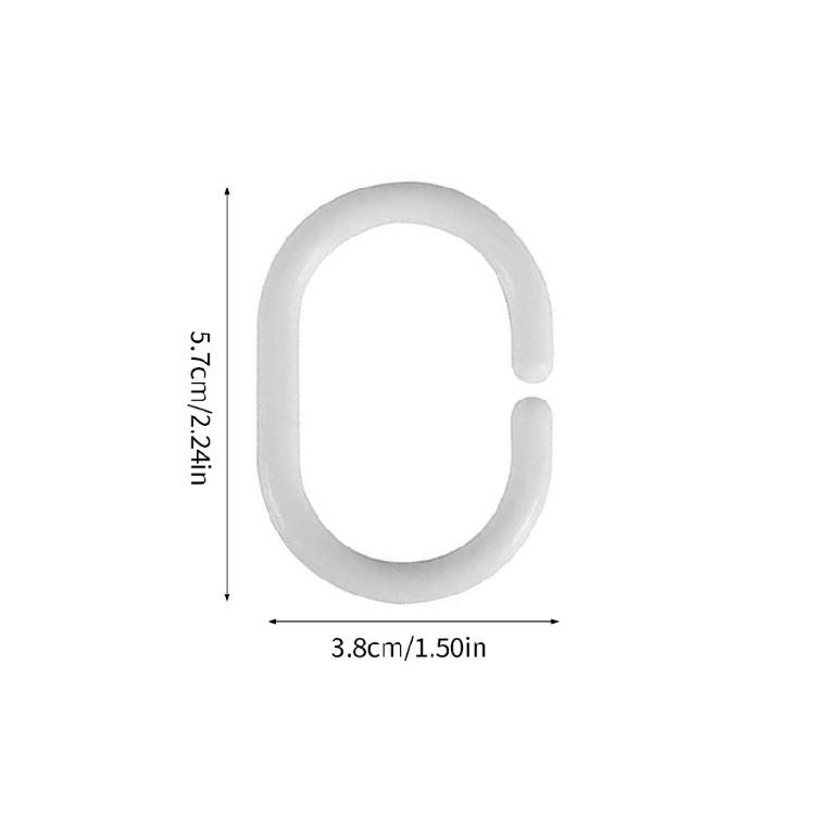 Vielseitigkeits Kunststoff Duschringe Multifunktionaler Vorhanghaken für Vorhänge Jalousien Raumteiler Schnellverschlussmechanismus