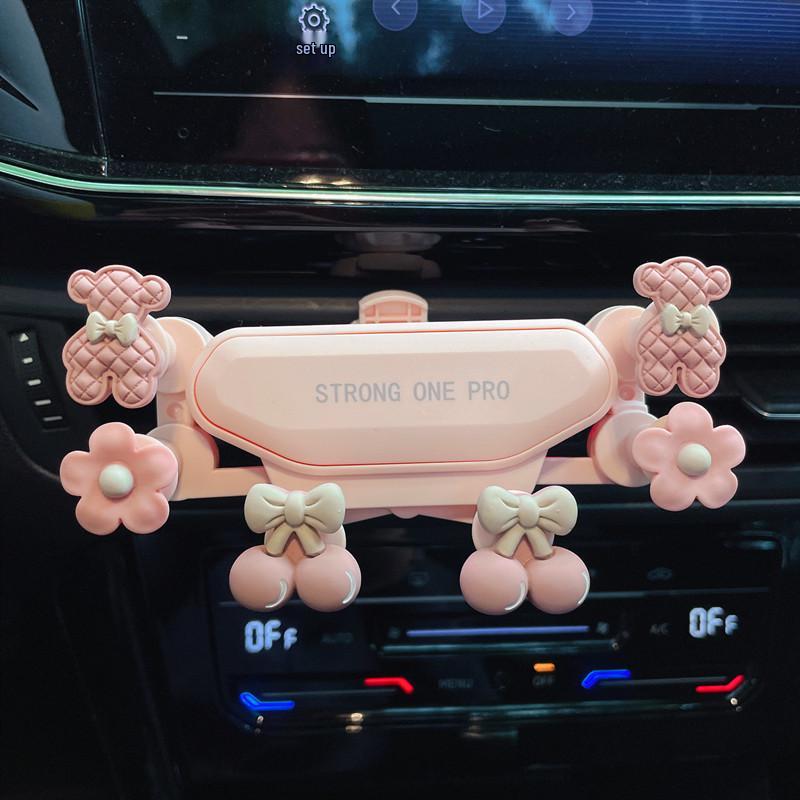 2025 Cartoon Phone Holder: Cute, Anti-Shake Car Vent Mount for Women