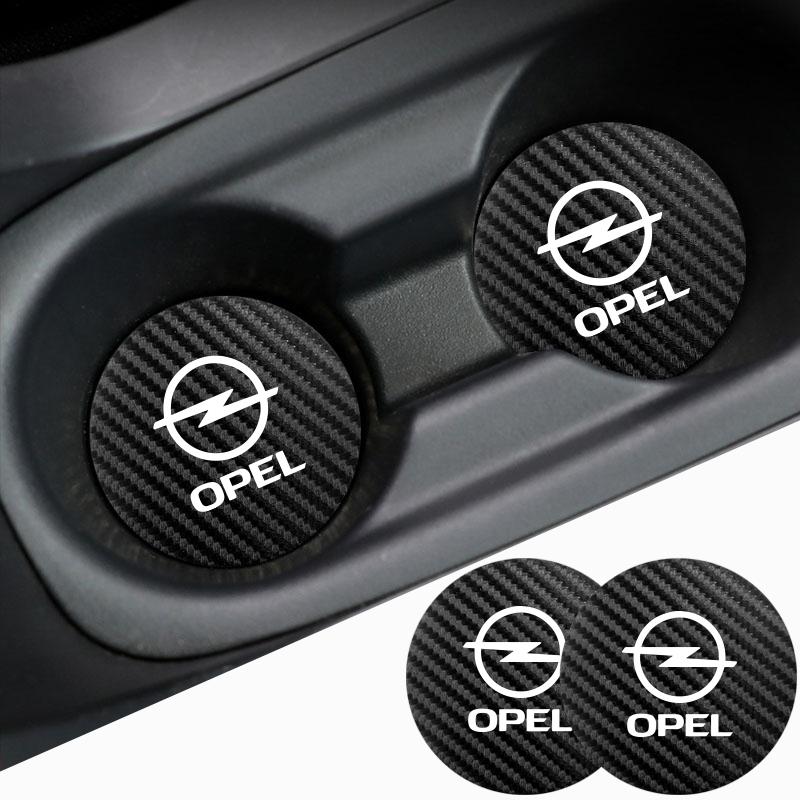 2Pcs Car Coaster Water Anti Slip Pad Silicone Waterproof Interior Accessories For Opel Corsa D Astra Insignia Mokka Adam Combo