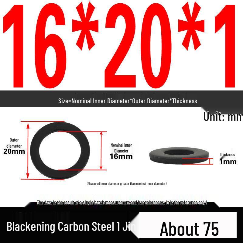 Blackened Thickened Oversized Metal Washer