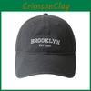 Brooklyn Embroidered Letter Dad Hat With Adjustable Fit For Streetwear And Casual Men Women