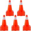 20Pack 18\" Traffic Cones, Safety Road Parking Cones PVC Base, Orange Traffic Cone with Reflective Collars, Hazard Construction Cones for Home Traffic