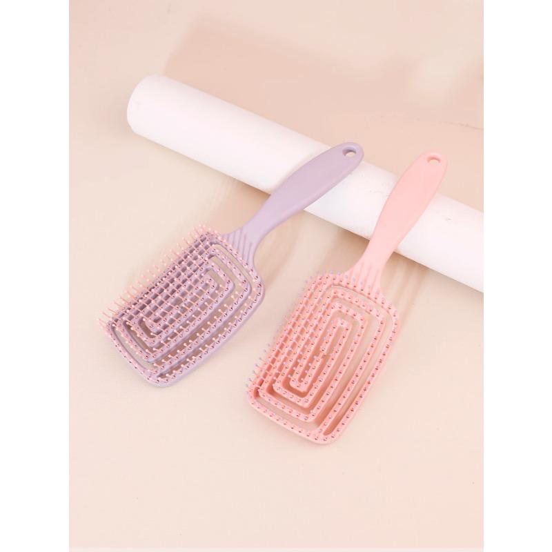 1 Stück Entwirrbürste, doppelt verwendbar für trockenes und nasses Haar, Damen-Haarbürste mit gebogenen Borsten, für langes, dickes, dünnes und lockiges Haar, zur täglichen Haarpflege