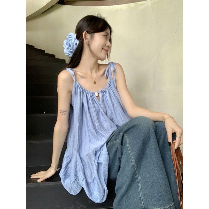 Fresh Seaside Vacation Style Gentle Camisole