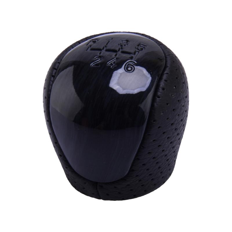 6 Speed Gear Shift Knob Head Black With Black Stripe Cap Fit for Hyundai I30 IX35 D7N9