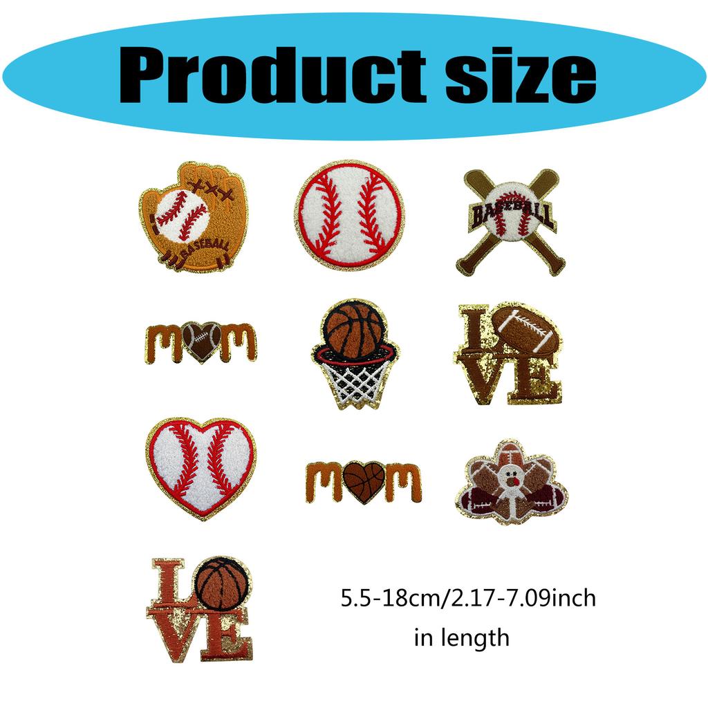 Baseball Aufbügelbilder Stickerei Applikation Aufnäher Bestickte Aufbügelbilder Zum Aufnähen für Kleidung Jacken