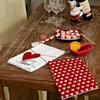 ARKENY Valentines Day Kitchen Towels Set of 2,Red Heart Love Dish Towels 18x26 Inch Drying Dishcloth,Farmhouse Home Decoration AD133