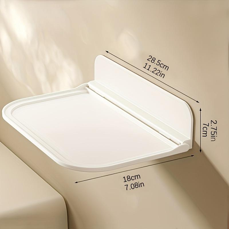 1pc No-drill wall-mounted folding storage rack, plastic foldable shoe rack, household wall-mounted shoe organizer. 1pc