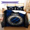 Club Brugge KV Pattern Bedding,Quilt Set Quilt Cover Pillowcase Home Birthday Gift(1 * duvet cover + 2 * pillowcase, without core)