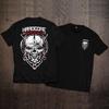 Summer Men's T-shirt Short Sleeved European and American Hip-hop Skull Casual Punk Men's Pure Cotton Short Sleeved T-shirt