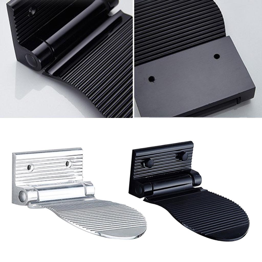 2Pcs Foldable Non-Slip Shower Foot Footrest Support For Bathroom, Made Of Aluminum Alloy