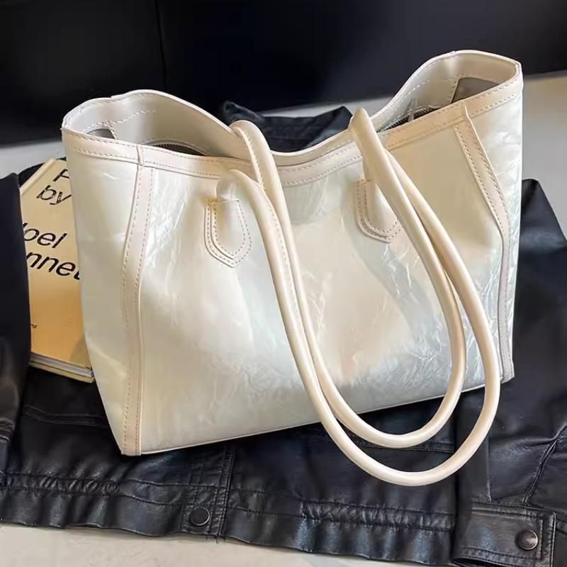 High-End Commuting Large Capacity Bag Women's College Student Class Bag Casual Versatile Shoulder Tote Bag