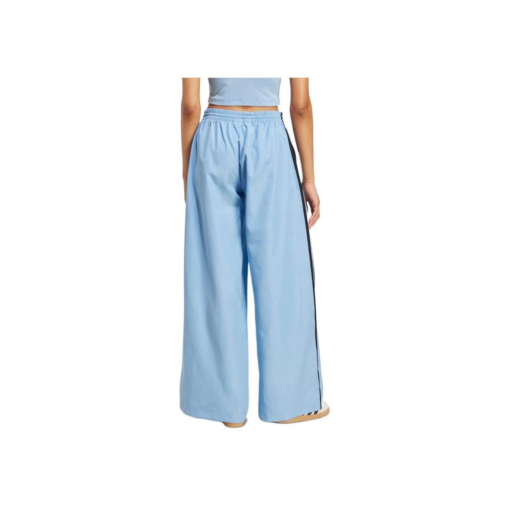 Adidas Originals Logo Loose Fit Sports Pants Women bottoms Gray Blue JV7492