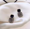 Water Drop Pearl Rhinestone Tassel Earrings