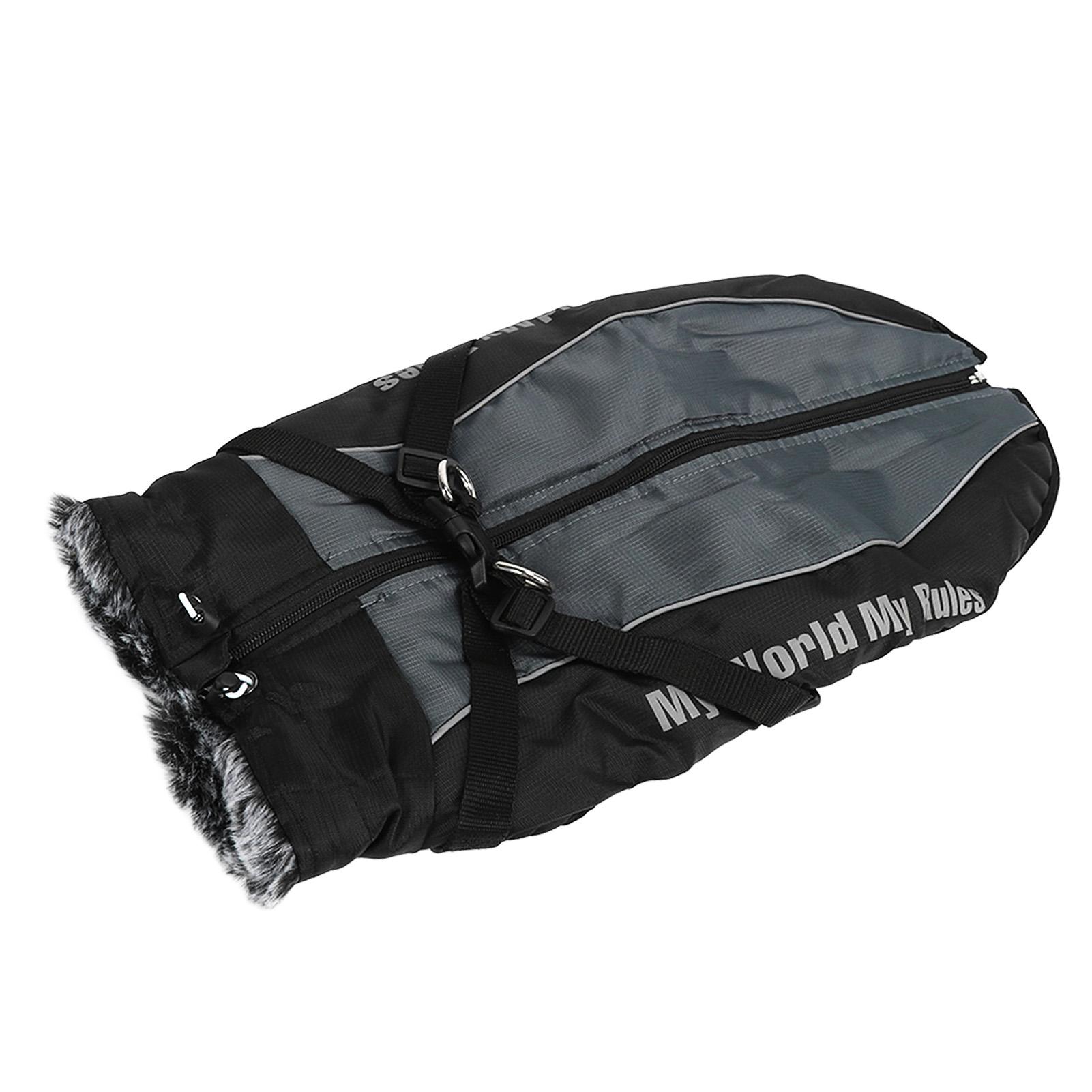 

Dog Cotton Jacket Classic Cute Plush Collar Thicken Reflective Pet Warm Coats for Autumn and Winter XL