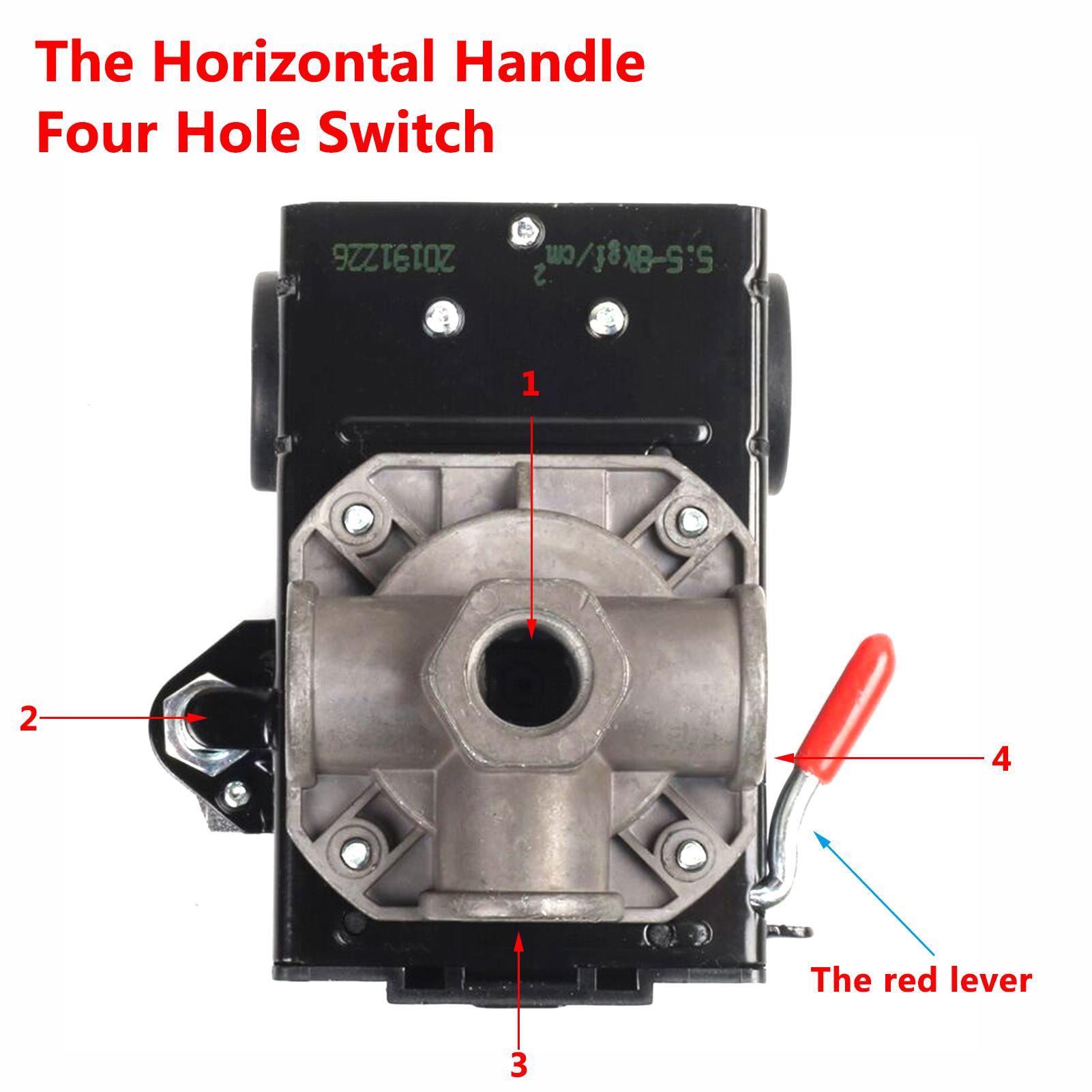 

Якісний перемикач тиску повітряного компресора 95 125 PSI 4 порти чорний