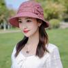 Spring and Summer Hat Women's Basin Hat Button Bow Bucket Hat Versatile Big Brim Sun Hat