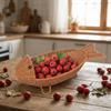 Plastic Snack Fruit Plate Wear-resistant Drain Basket Fruit Platter Hand Woven Fruit Basket  Hotel