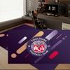 1PC Toul-ouse Crest Design Floor Mat for Living Room, Game Rooms, Office, Bedroom, Office Floor Mat Playful Design, Christmas Fan Gifts