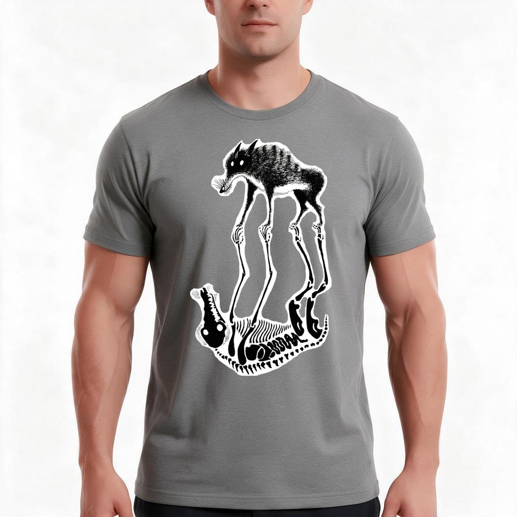 The Skinwalker Tshirt Summer Casual Cotton Tee Oversized Streetwear Tops Vintage Graphic Print Loose Fit Short Sleeve